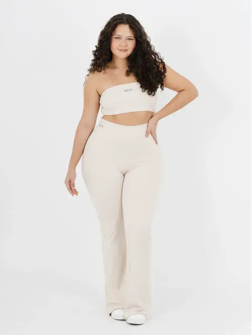 Calça Legging Flare Cream