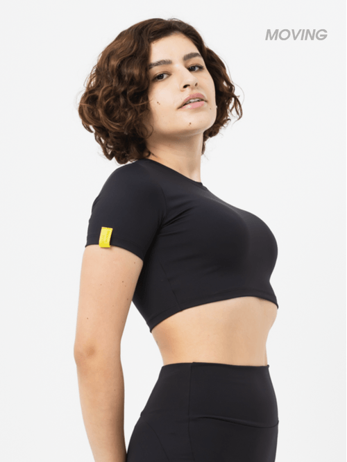 Cropped Run Black