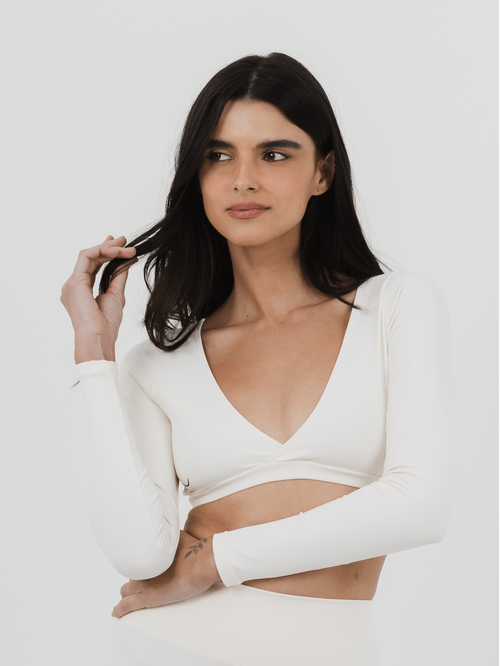 Cropped Score Off White
