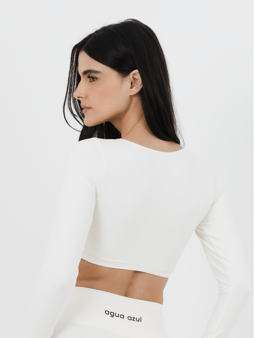 Cropped Score Off White