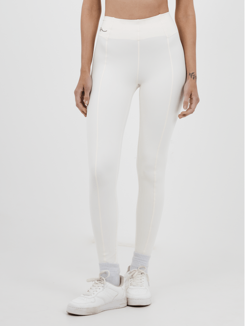 Calça Legging Recorte Off White