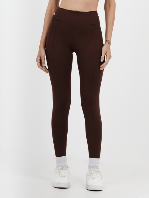 Calça Legging Recorte Coffee