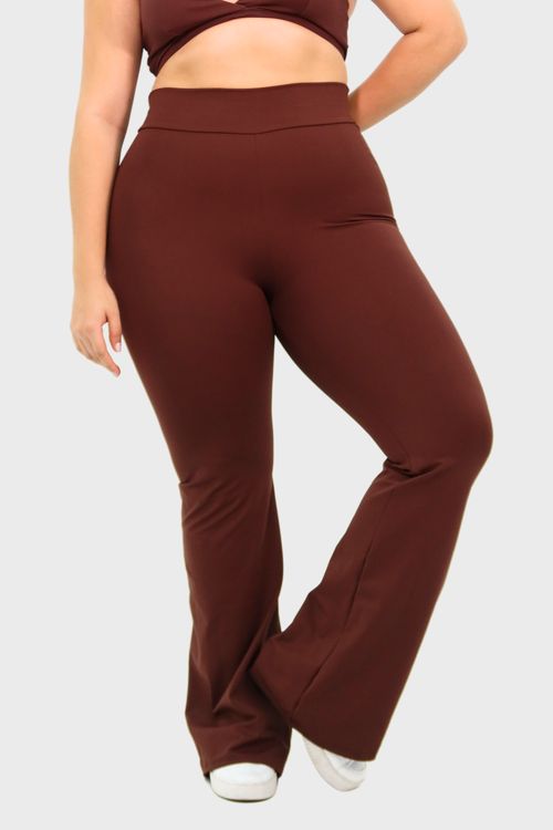 Calça Legging Flare Coffee