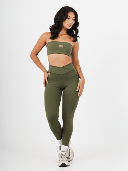 Calça Legging Cross Verde Militar