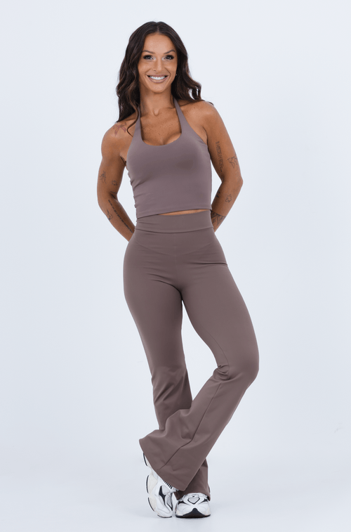 Calça Legging Flare Cappuccino