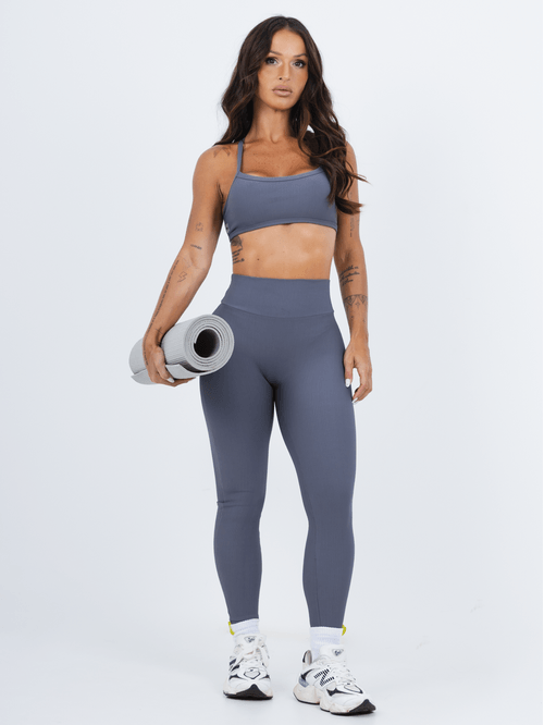 Calça Legging Move Chumbo Canelado