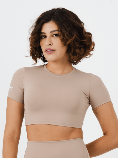 Cropped Run Beige