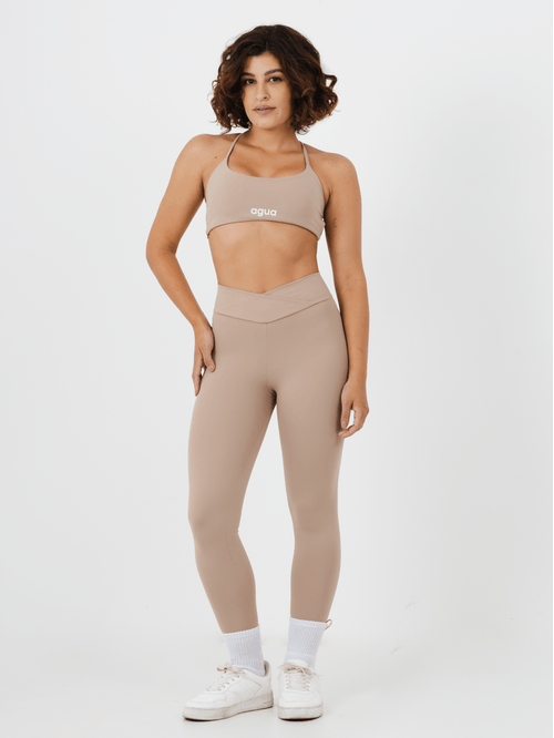 Calça Legging Cross Beige