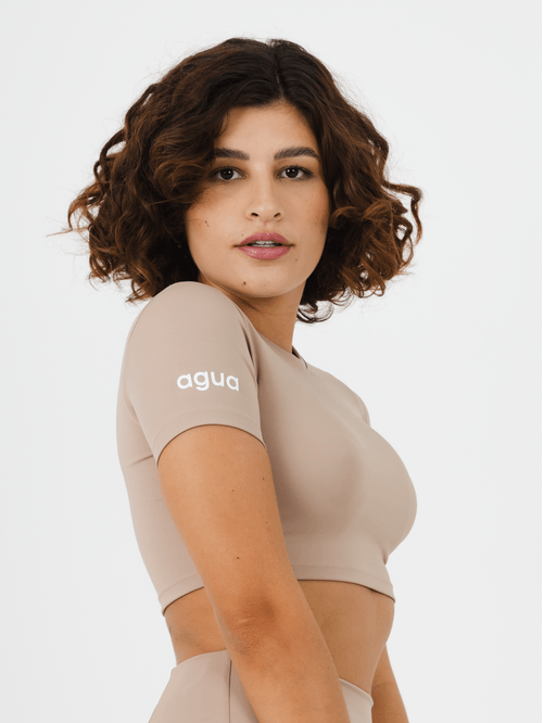 Cropped Run Beige