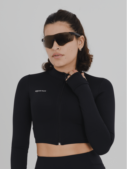 Cropped Biker Black
