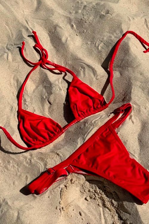 Biquini Calcinha Tira Fixa Intense Red