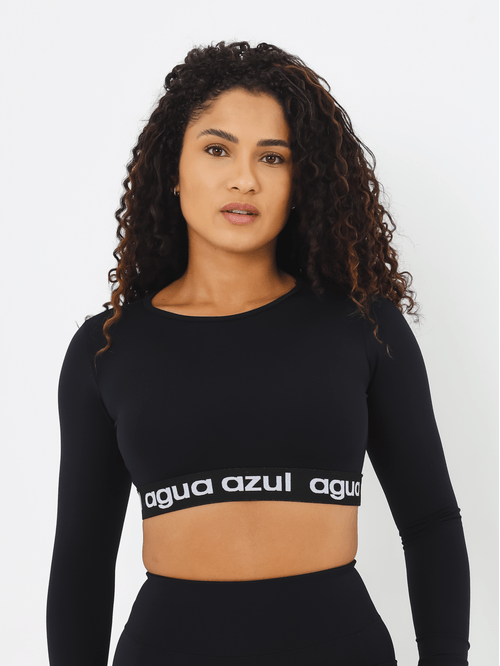 Cropped Night Run Black