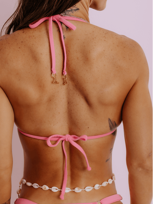 Biquini Top Curtininha Chiclete