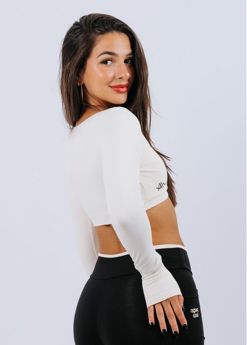 Cropped Score Off White