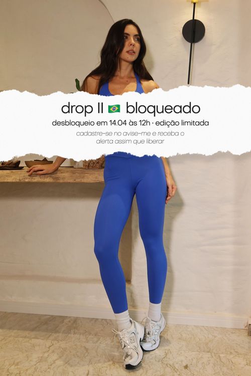 Legging Cross Plus Azul Bic