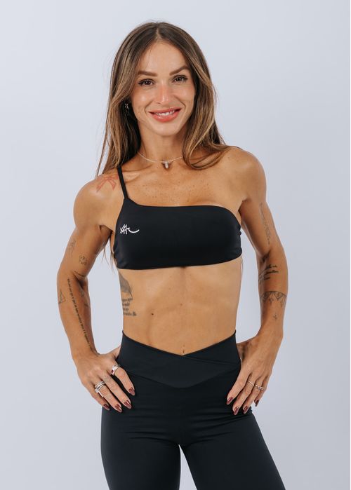 Top Um Ombro Black